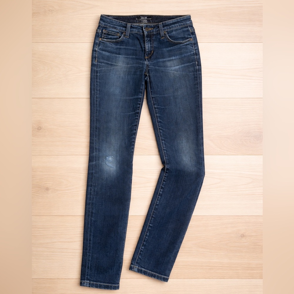 Joe’s Jeans Skinny Ankle Distressed Knee Dark Wash Denim Size 26